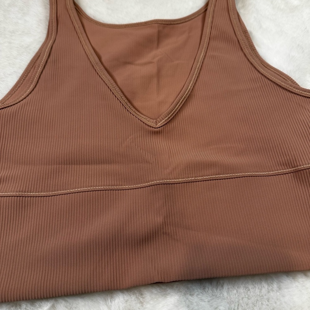 Lululemon Ribbed Tank cropped nude dusty pink - Picture 6 of 6